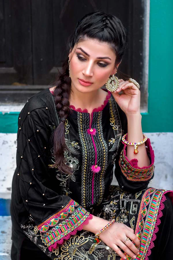 Abalone - Embroidered Lawn 2PC Unstitched - Image 2