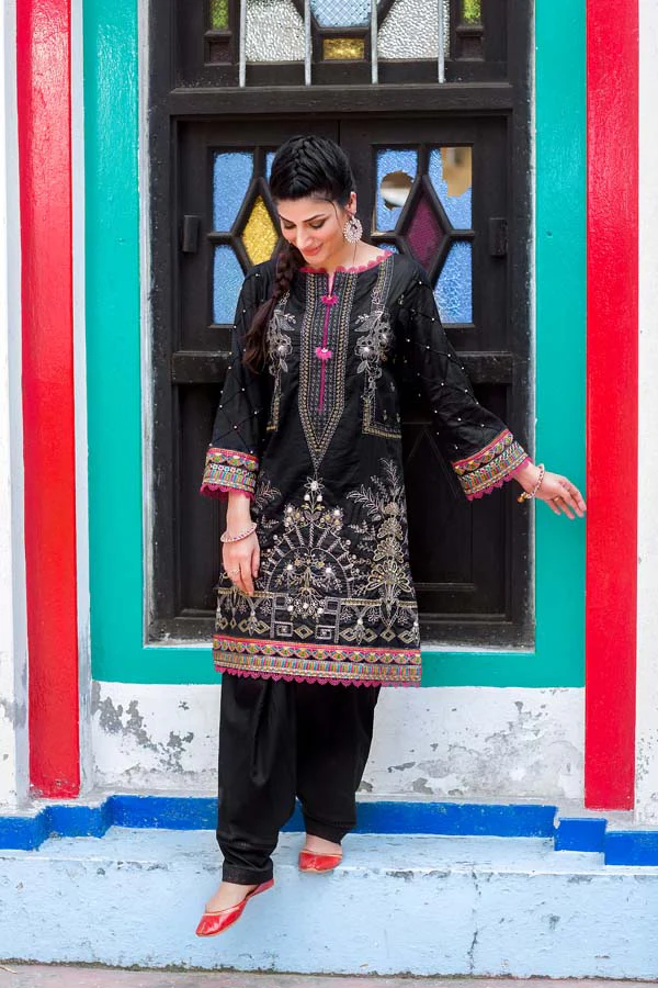 Abalone - Embroidered Lawn 2PC Unstitched - Image 3