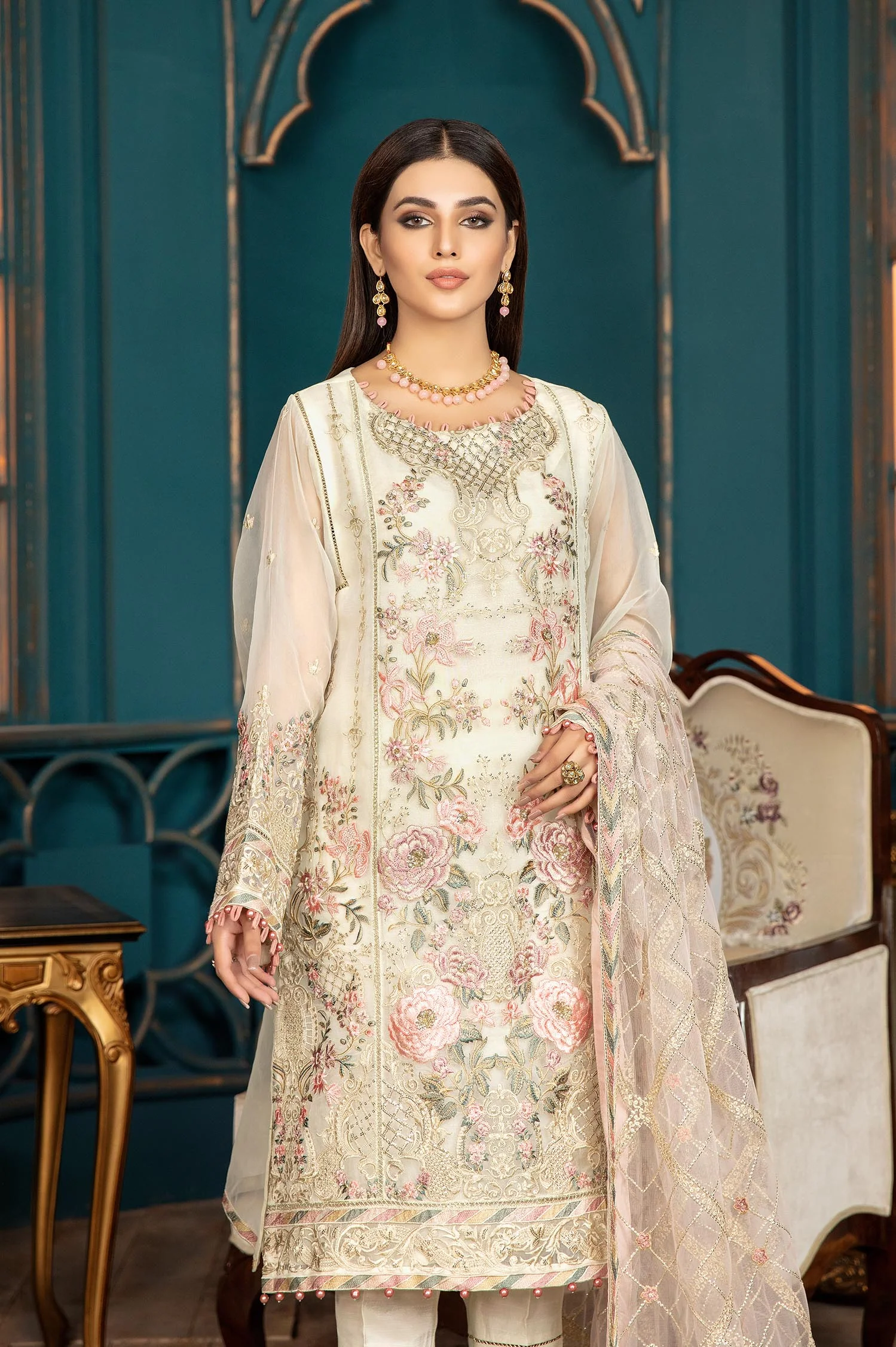 Acadia White - Luxury Pret 4PC - Image 3