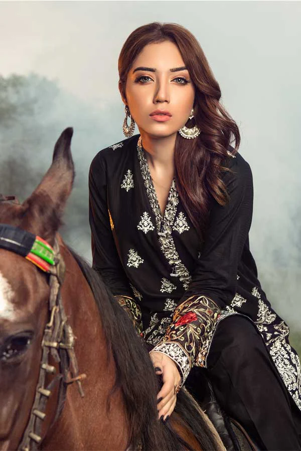 Achromatic Black - Stitched Kurti - Image 2