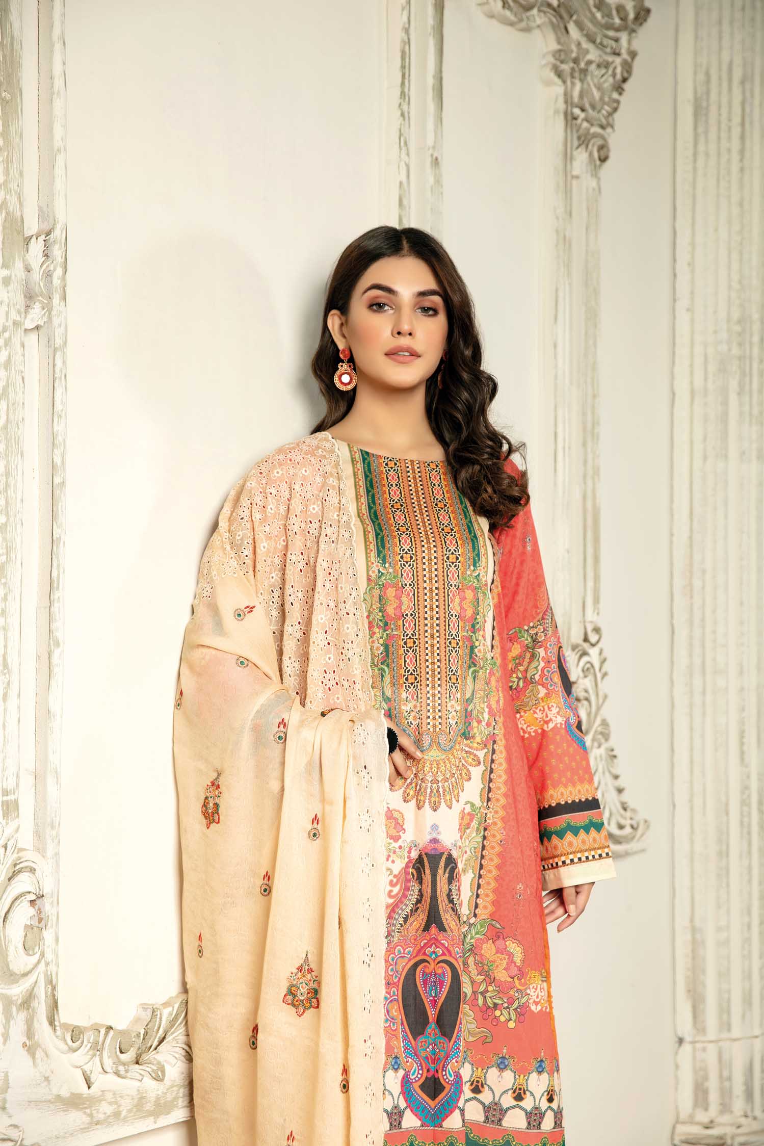 Adorable - Digital Printed & Embroidered Lawn 3PC - Image 2