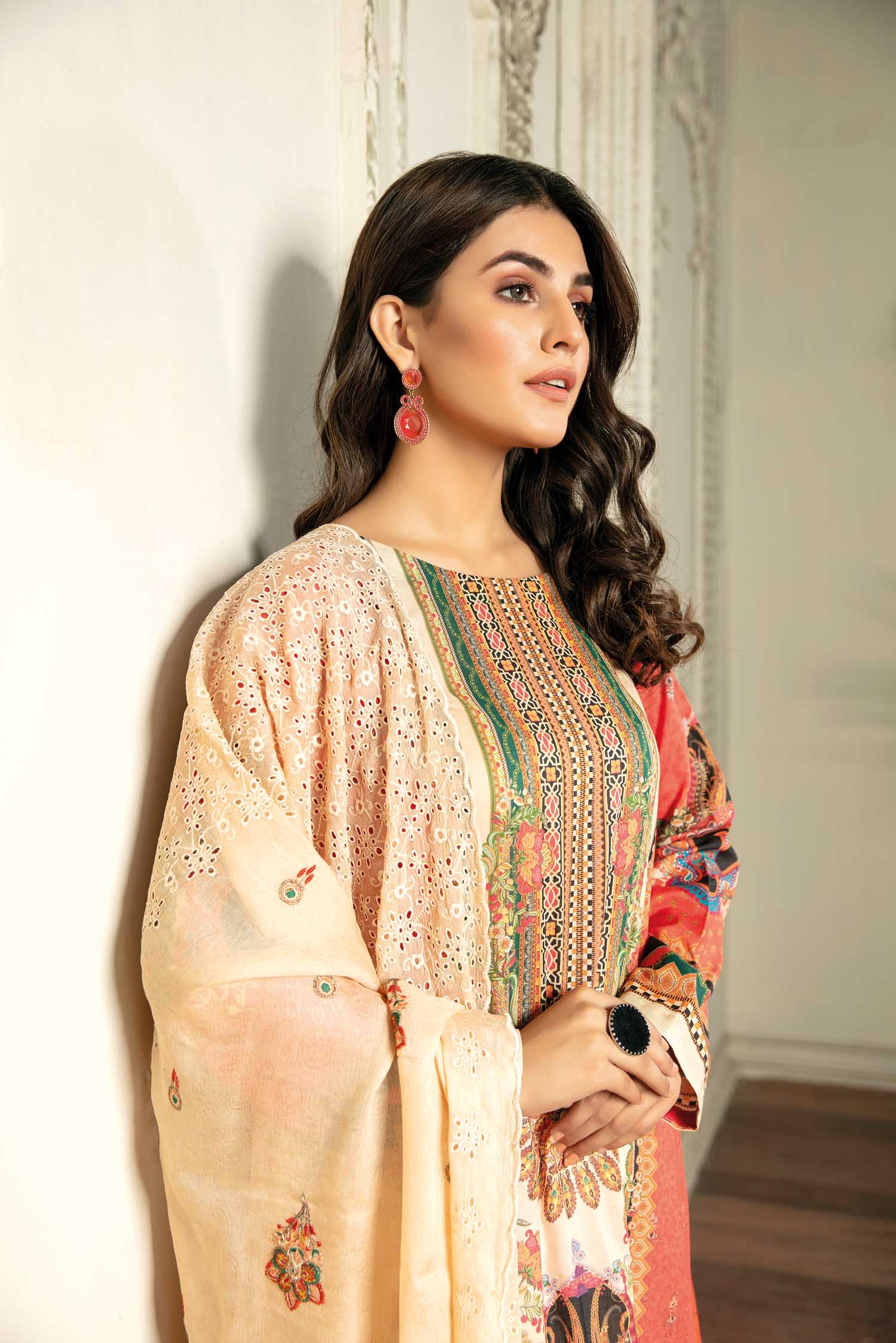 Adorable - Digital Printed & Embroidered Lawn 3PC - Image 4