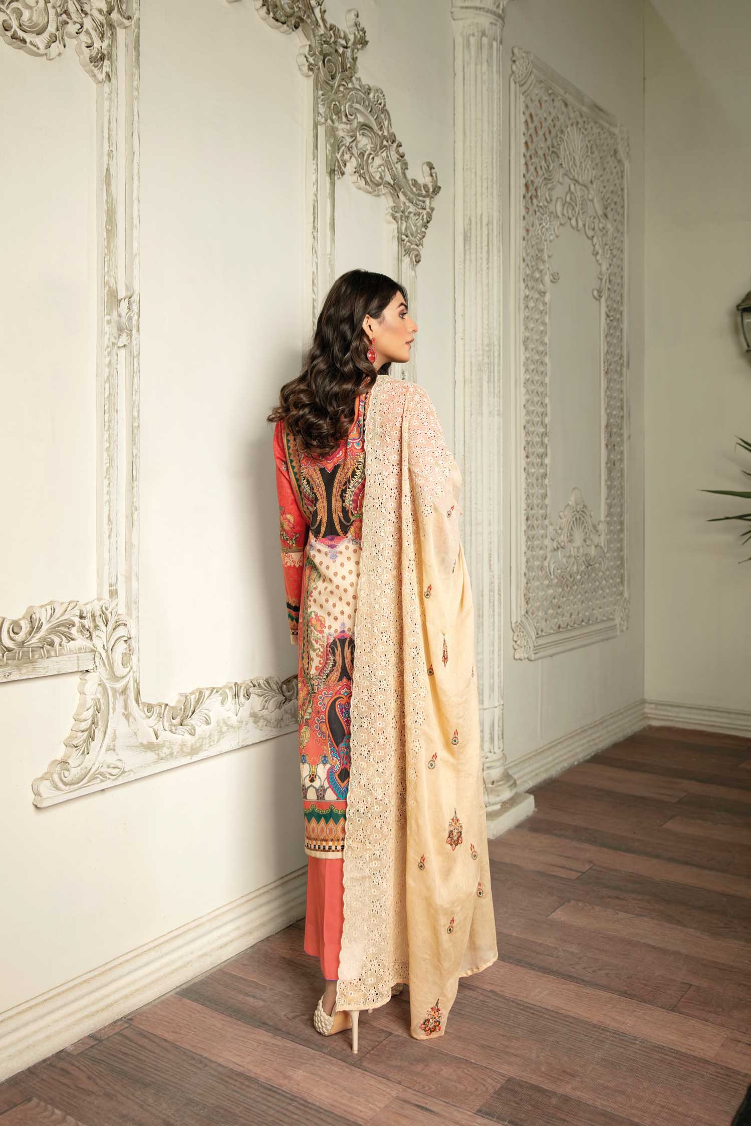 Adorable - Digital Printed & Embroidered Lawn 3PC - Image 5
