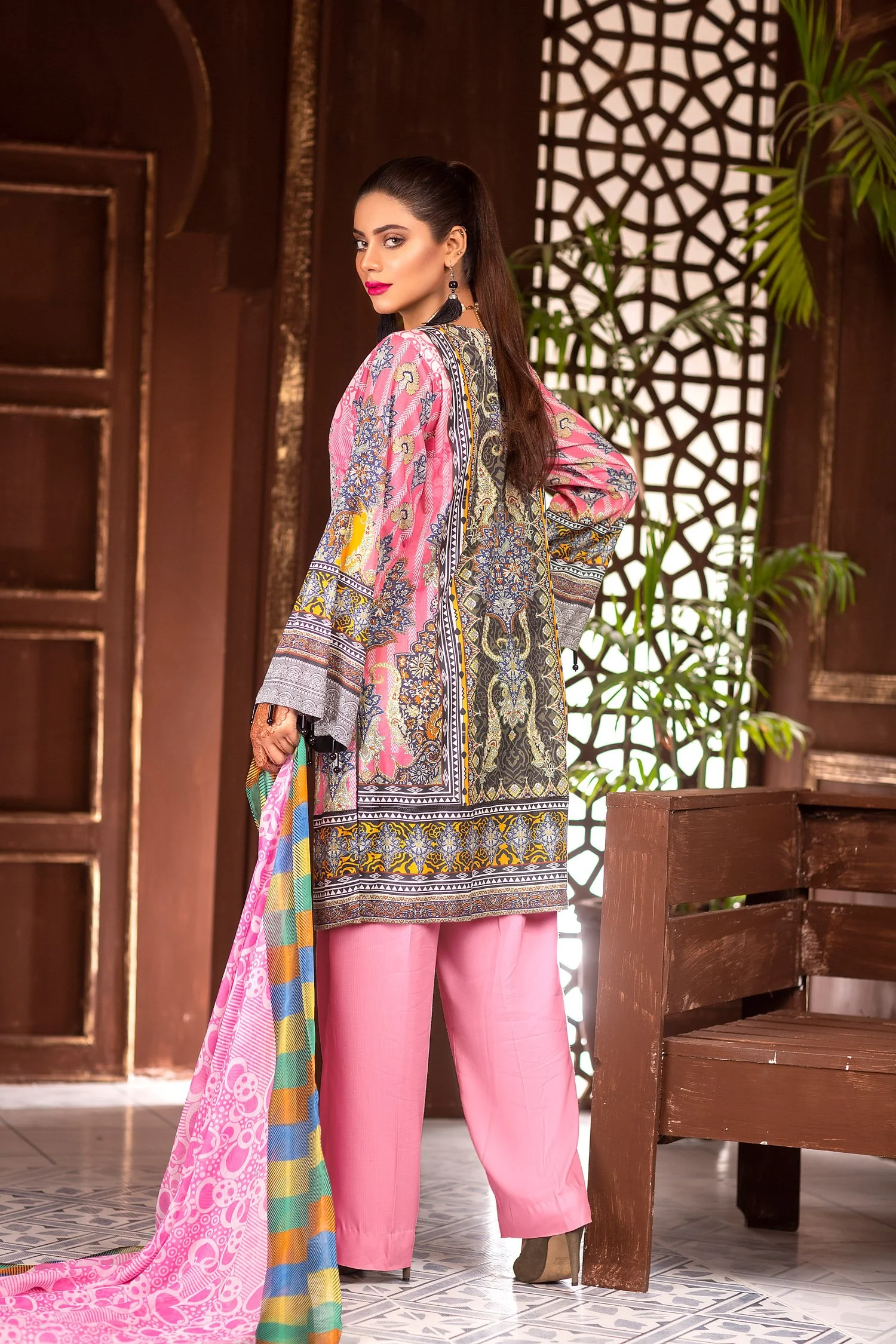 Advel - Digital Printed & Embroidered Lawn Unstitch - Image 2