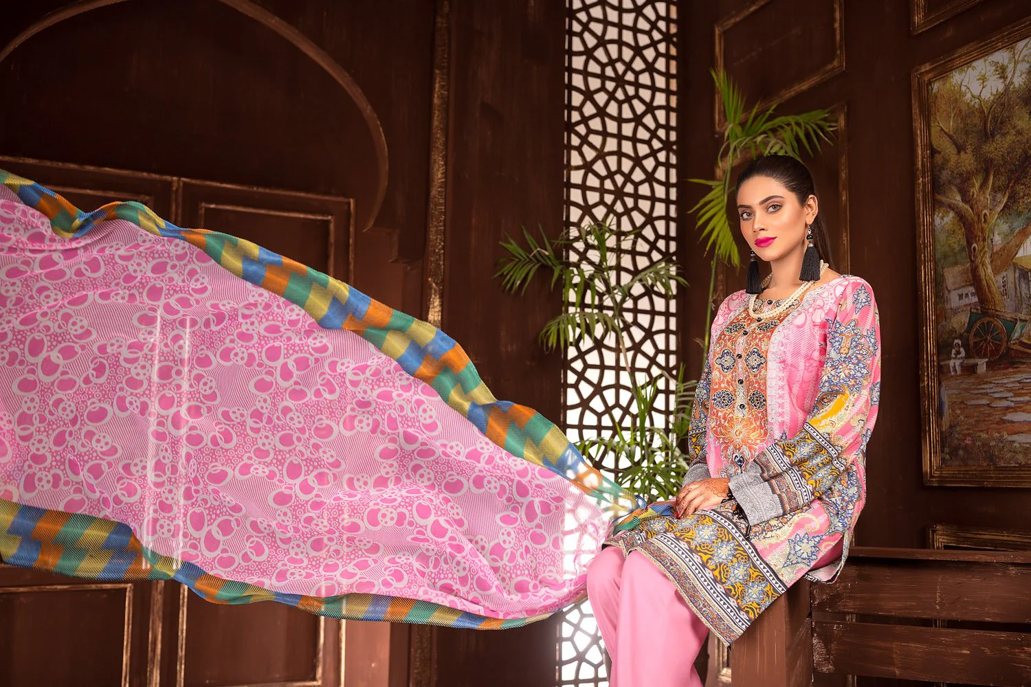 Advel - Digital Printed & Embroidered Lawn Unstitch - Image 3