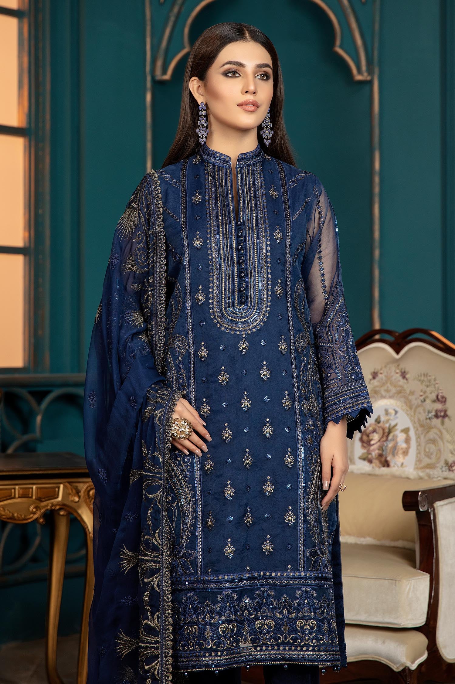Aegean Denim - Luxury Pret 4PC - Image 5