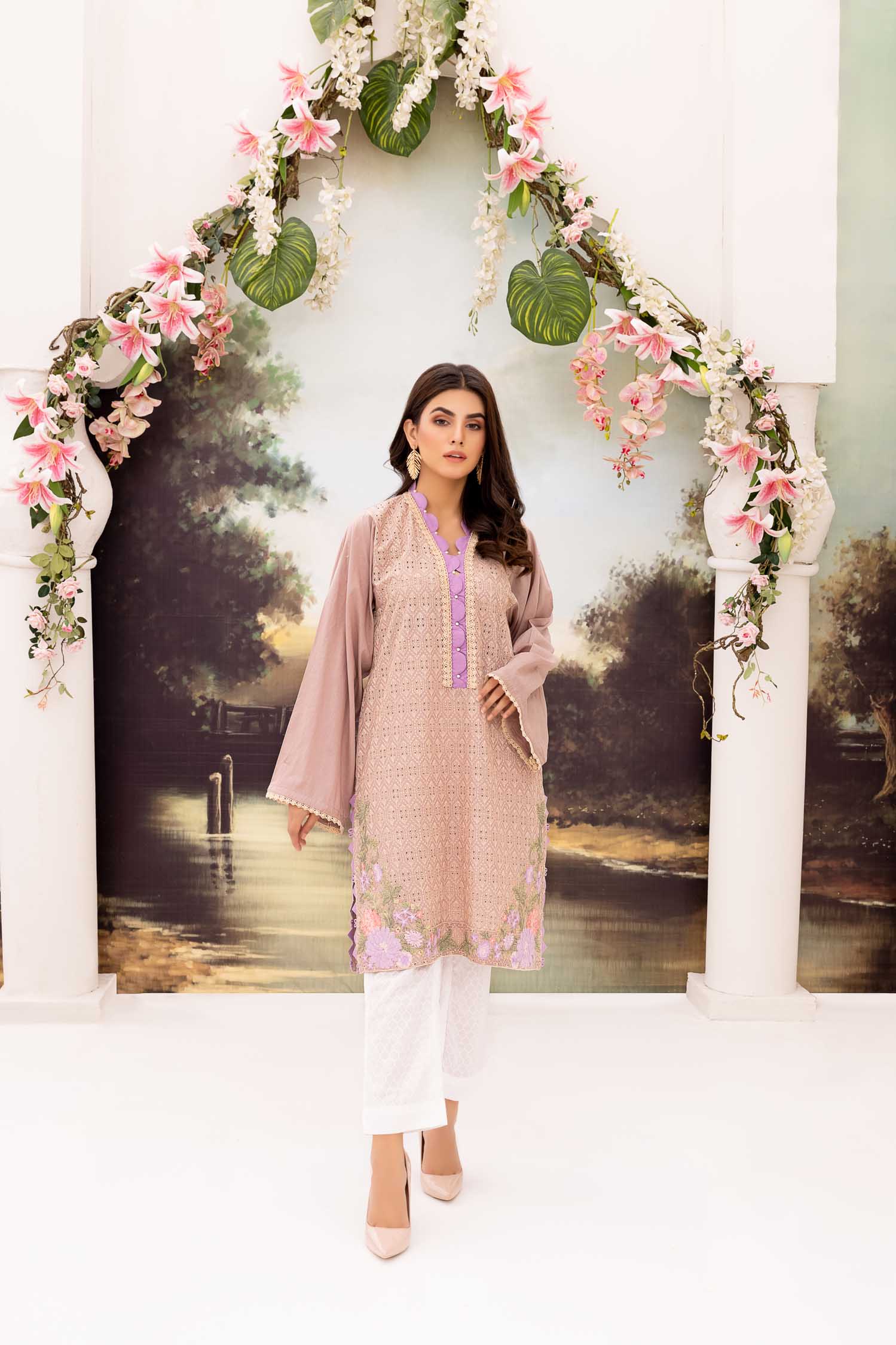 Agile - Embroidered Schiflli Lawn Stitched
