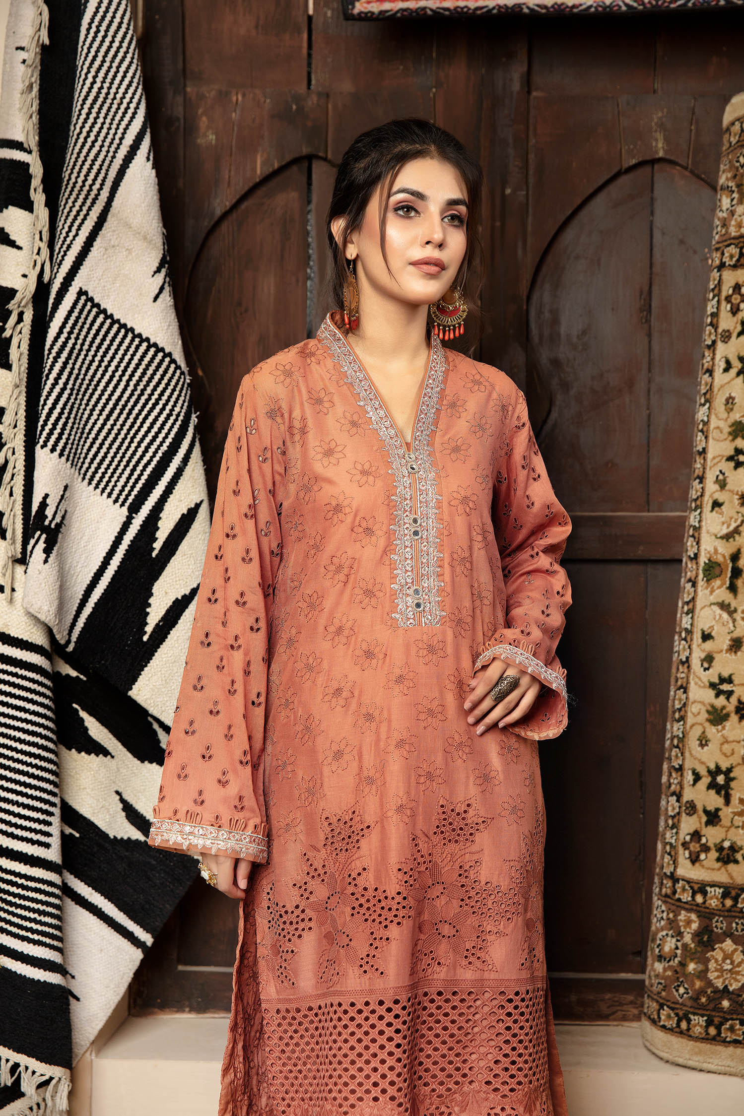 Ailyak - Schiffli Embroidered Lawn Stitch Kurti - Image 3