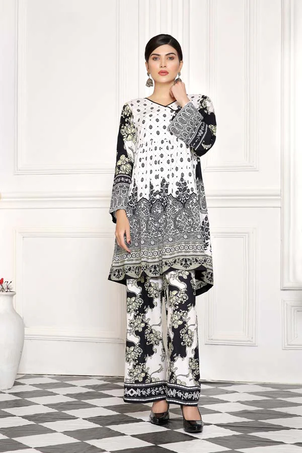 Alcea Rosa - Digital Printed Cambric 2PC