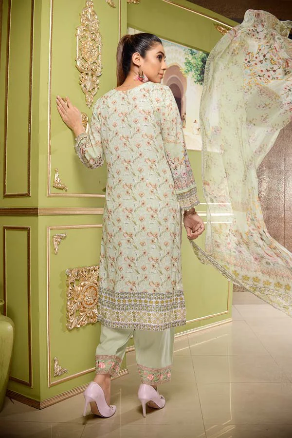 ALLIUM ROSEUM – DIGITAL EMBROIDERED LAWN 3 PIECE (UNSTITCH) - Image 2