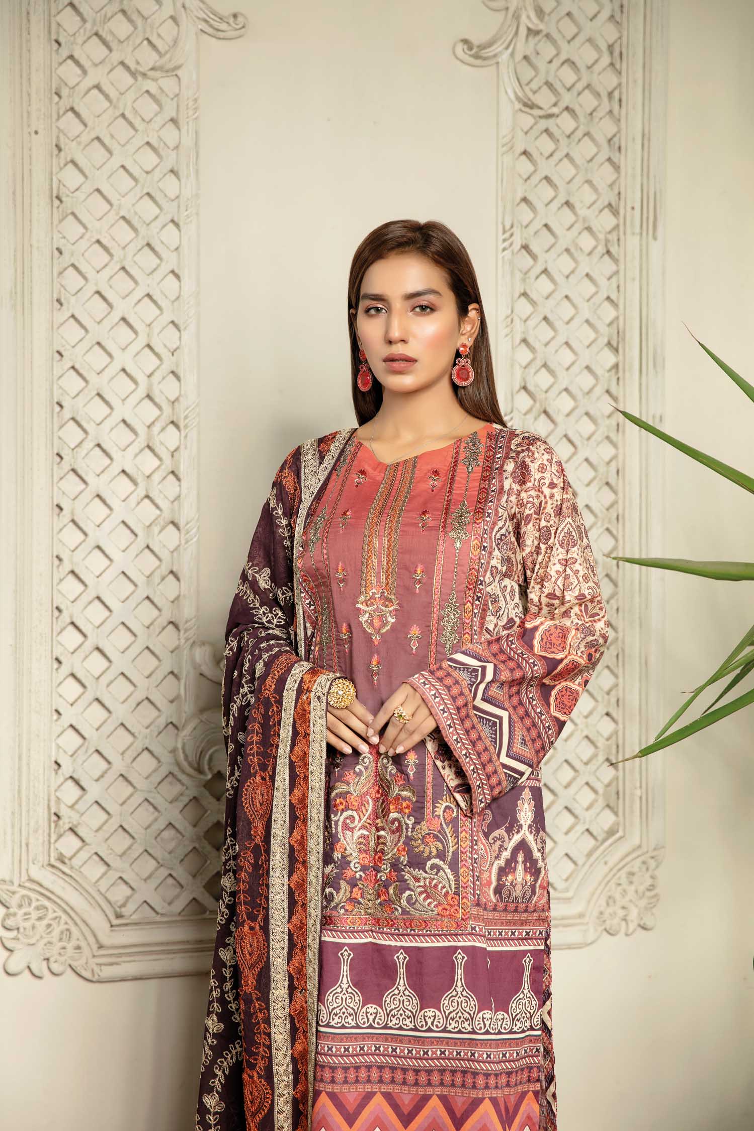 Alluring - Digital Printed & Embroidered Lawn 3 piece - Image 2
