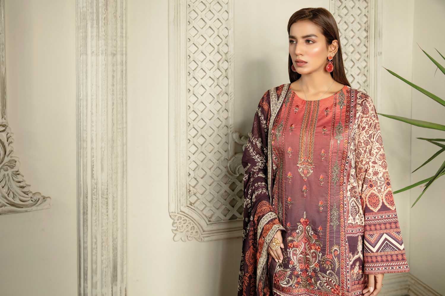 Alluring - Digital Printed & Embroidered Lawn 3 piece - Image 3