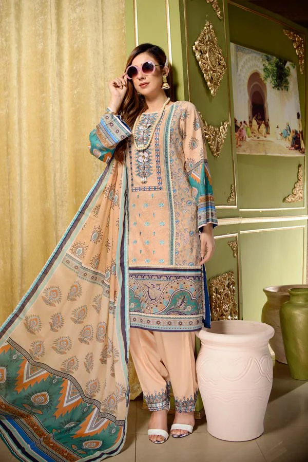 ALYSSUM – DIGITAL EMBROIDERED LAWN 3 PIECE (UNSTITCH) - Image 2