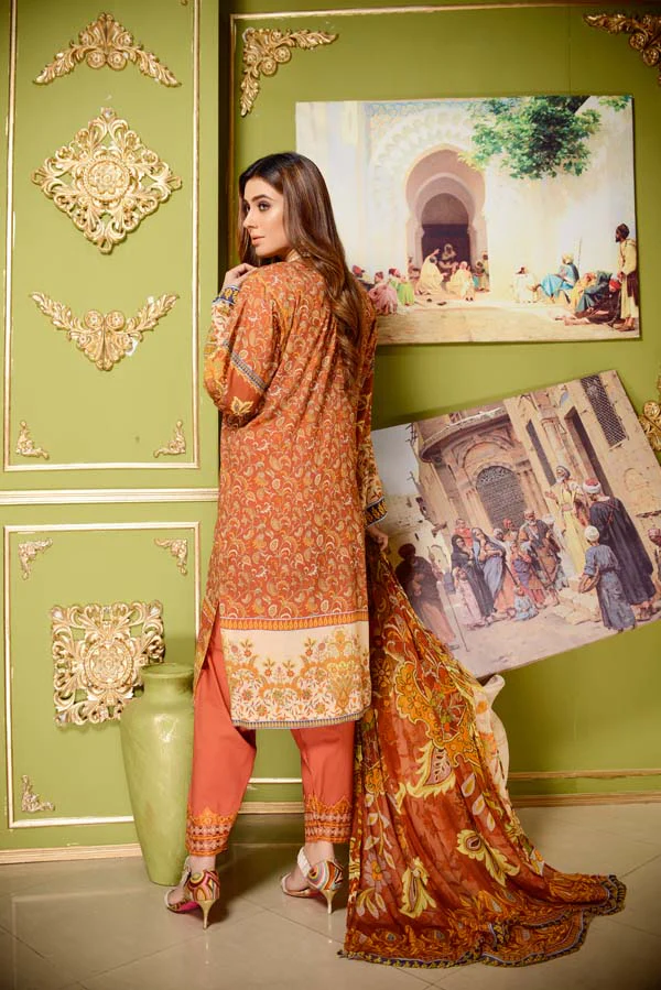 AMARYNTH – DIGITAL EMBROIDERED LAWN 3 PIECE (UNSTITCH) - Image 2