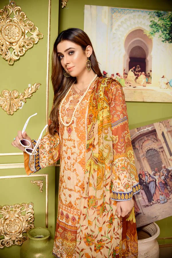 AMARYNTH – DIGITAL EMBROIDERED LAWN 3 PIECE (UNSTITCH) - Image 3