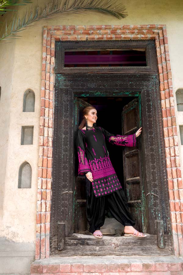 Amazonite - Embroidered Lawn 2PC Unstitched - Image 2