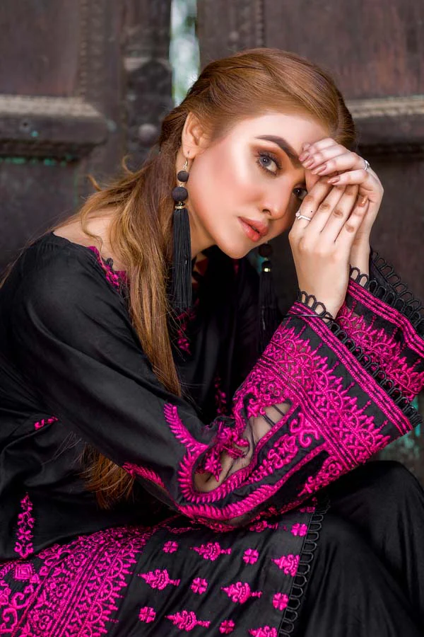 Amazonite - Embroidered Lawn 2PC Unstitched - Image 3
