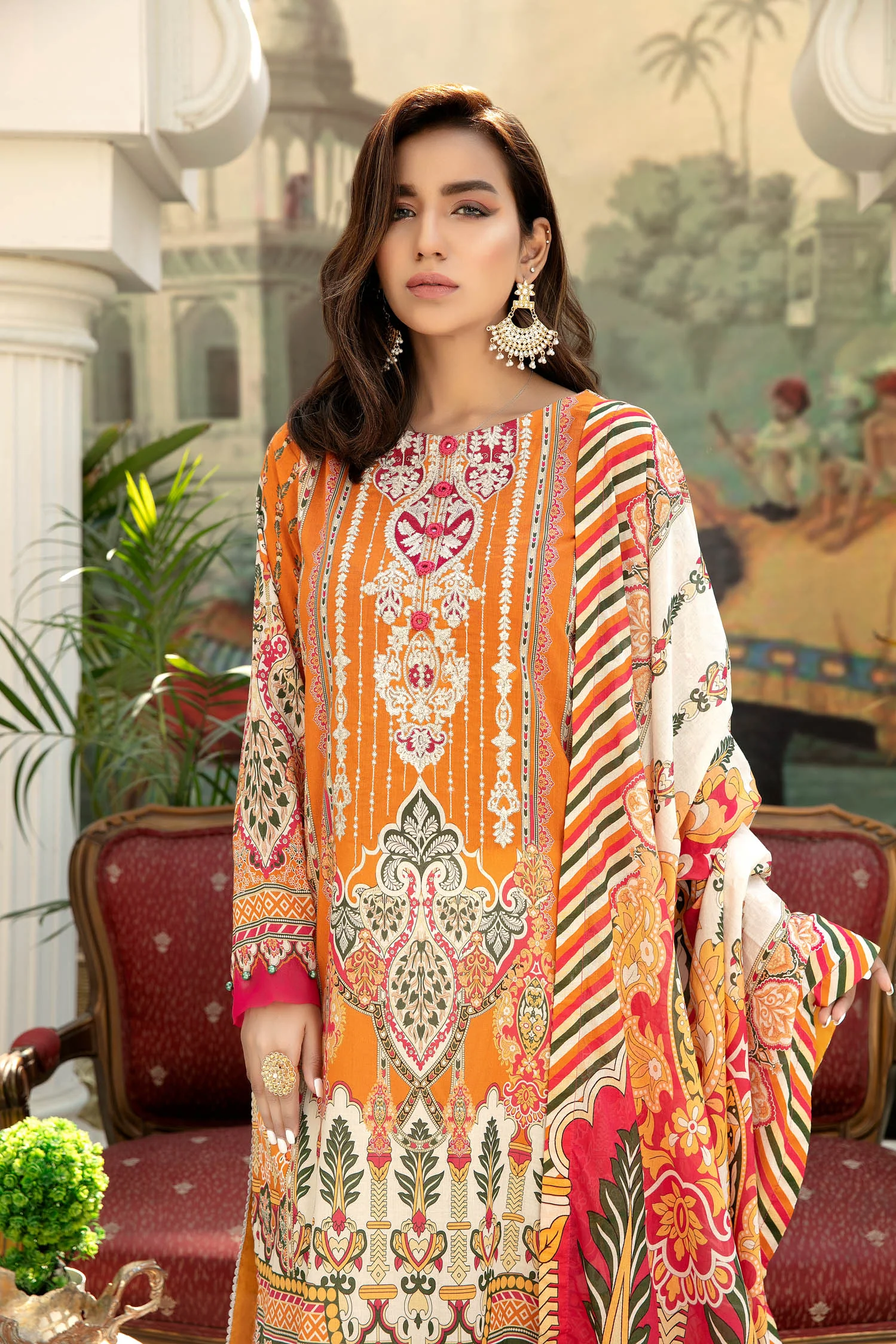 Amber - Digital Printed & Embroidered Lawn 3PC - Image 2