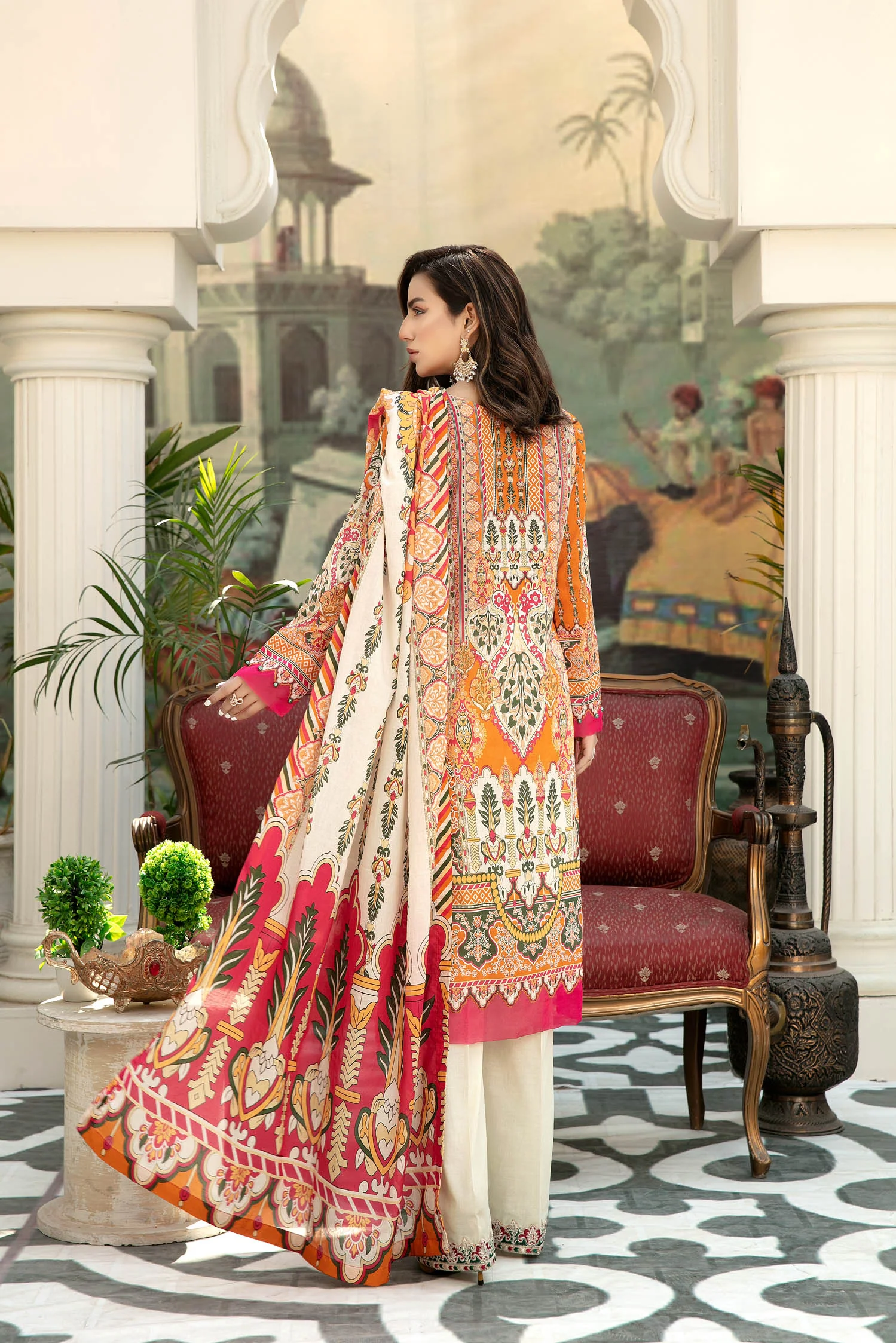 Amber - Digital Printed & Embroidered Lawn 3PC - Image 3