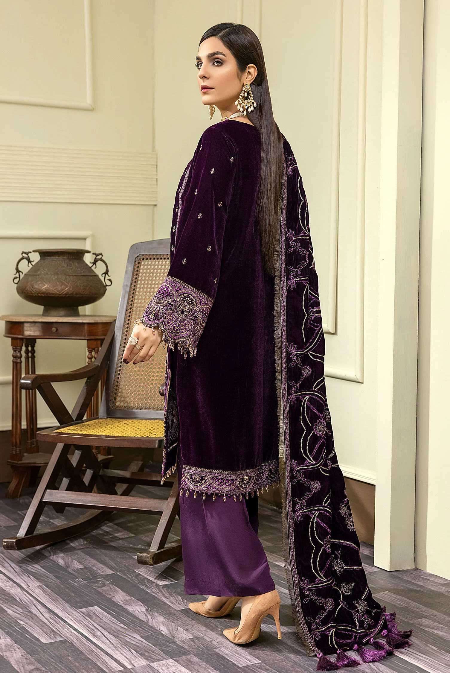 Anemone - Embroidered Velvet 3PC - Image 2