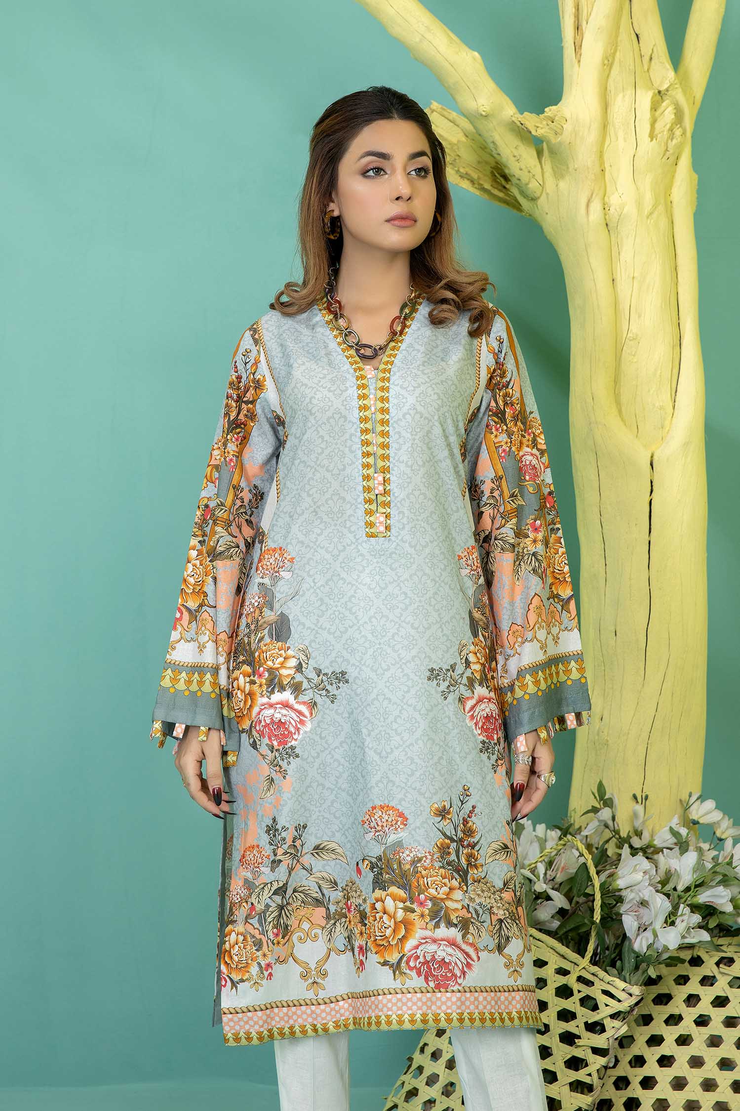 Aqiun - Stitched Lawn Shirt - Image 3