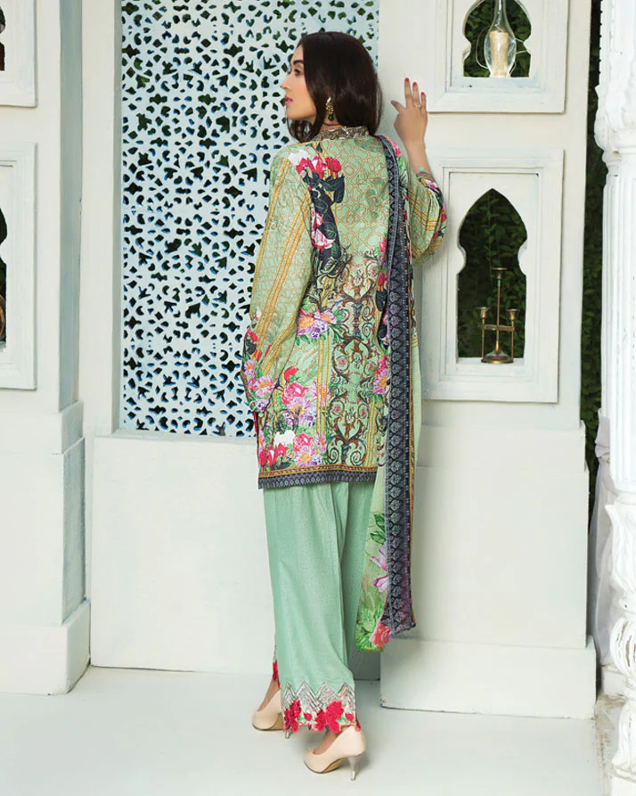 AQUA GREEN (DIGITAL PRINTED KARANDI) - Image 3
