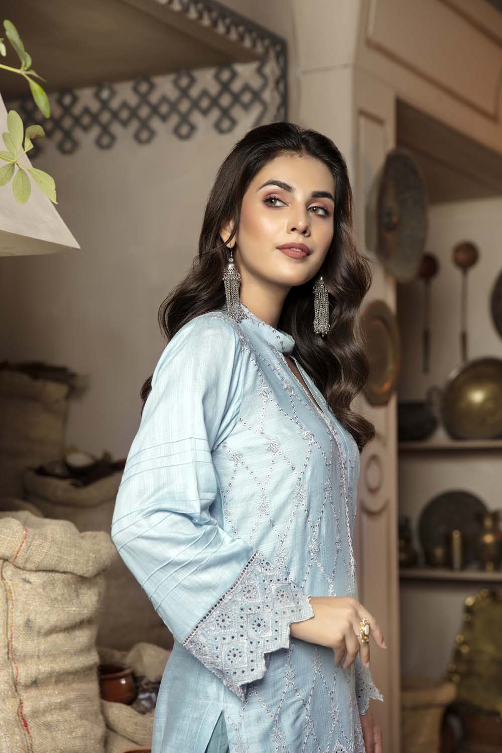 Arctic - Embroidered Chikankari Stitched Kurti - Image 3