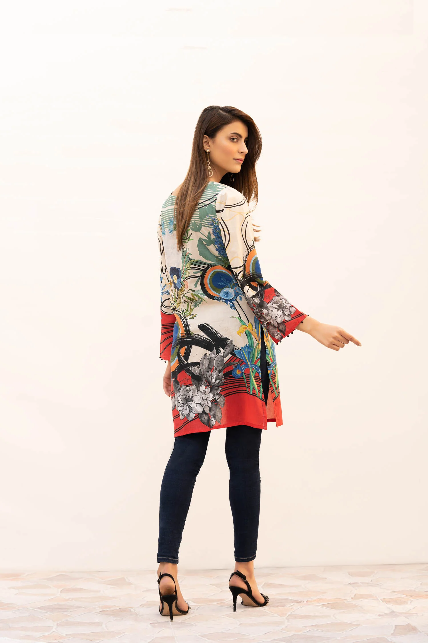 Argus - Digital Printed Stitched Lawn Kurti - Image 2