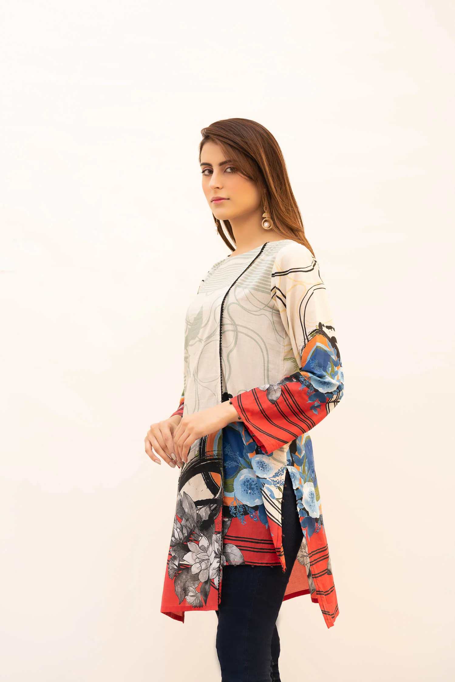 Argus - Digital Printed Stitched Lawn Kurti - Image 3