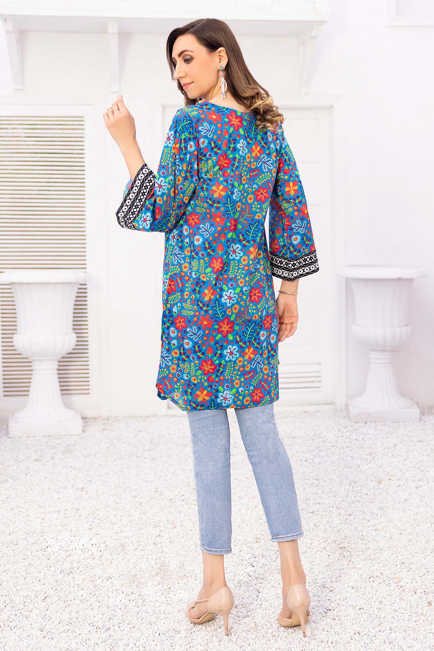 Artistry - Digital Printed Stitched Lawn Kurti - Image 2