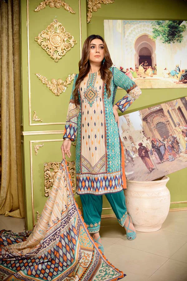 ASTER DAISY – DIGITAL EMBROIDERED LAWN 3 PIECE (UNSTITCH)