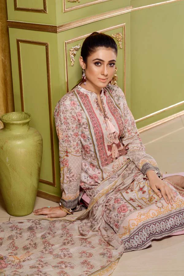 ASTILBE – DIGITAL EMBROIDERED LAWN 3 PIECE (UNSTITCH) - Image 3