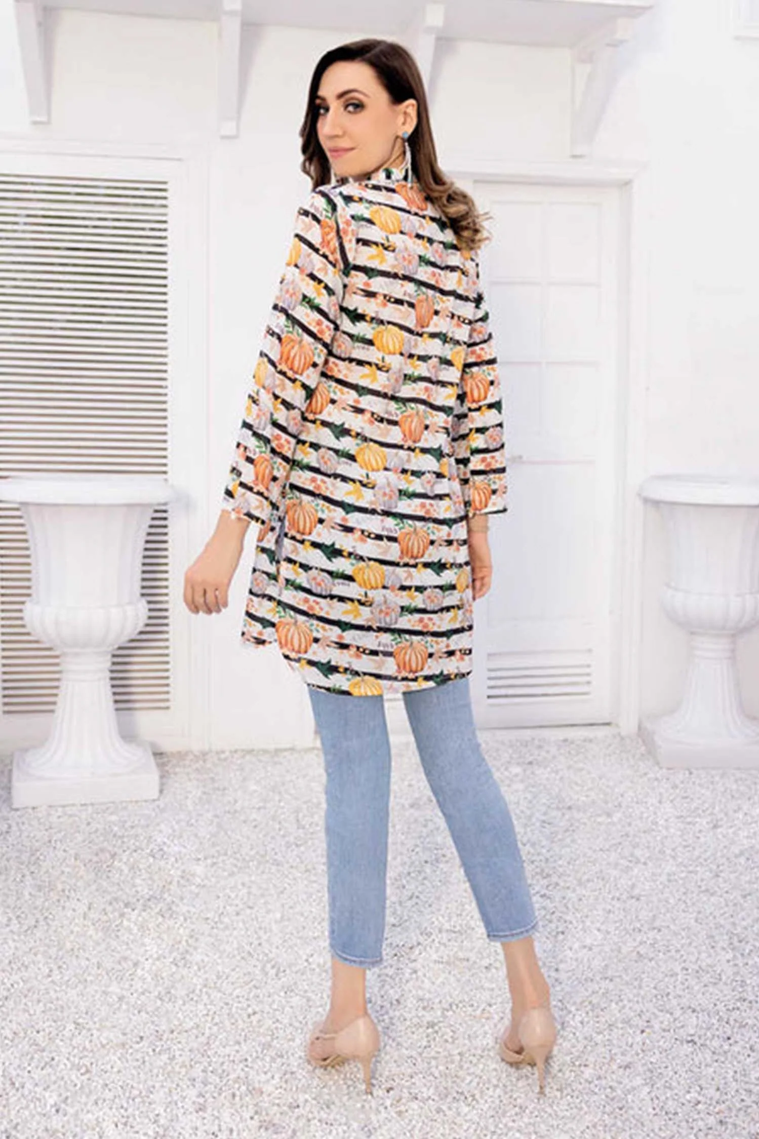 Astonish Cuts- Digital Printed Stitched Lawn Kurti - Image 2