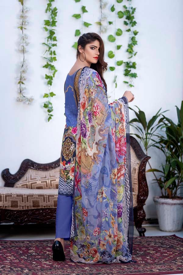 Auburn - Digital Printed & Embroidered Karandi 3PC - Image 2