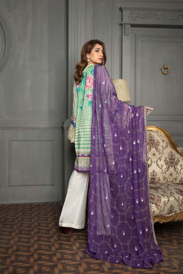 BANEBERRY - Digital Printed and Embroidered Lawn - Image 2