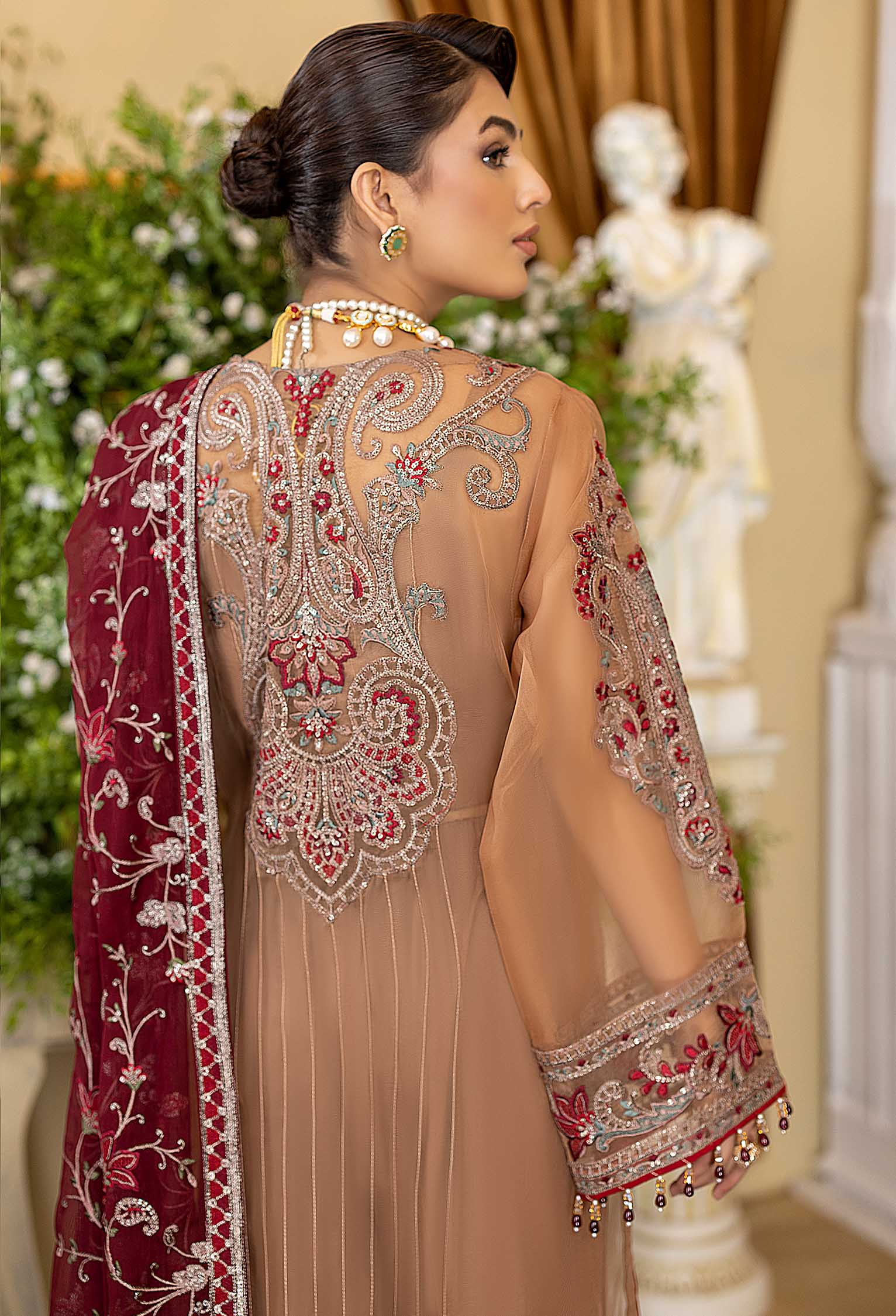 Bazel Cent - Embroidered Organza Stitched - Image 2