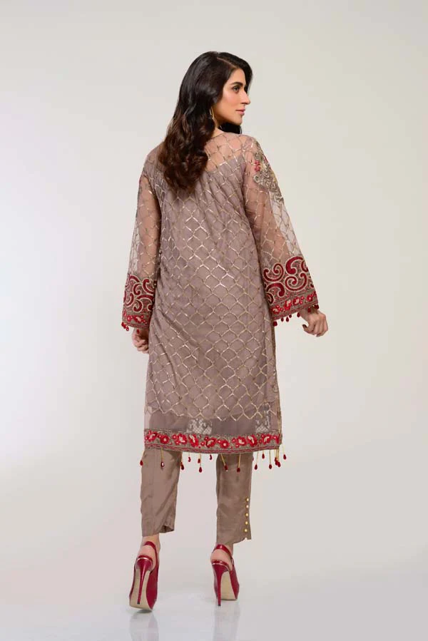 BEAVER – EMBROIDERED NET 2 PIECE (UNSTITCH) - Image 3