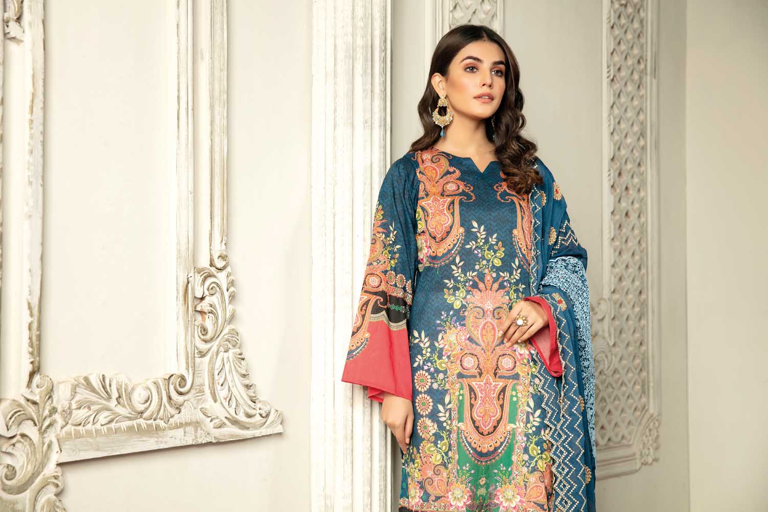 Belim - Digital Printed & Embroidered Lawn 3PC - Image 2