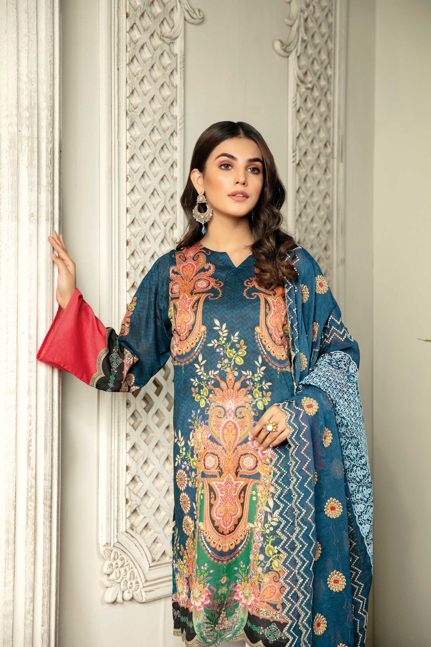 Belim - Digital Printed & Embroidered Lawn 3PC - Image 3
