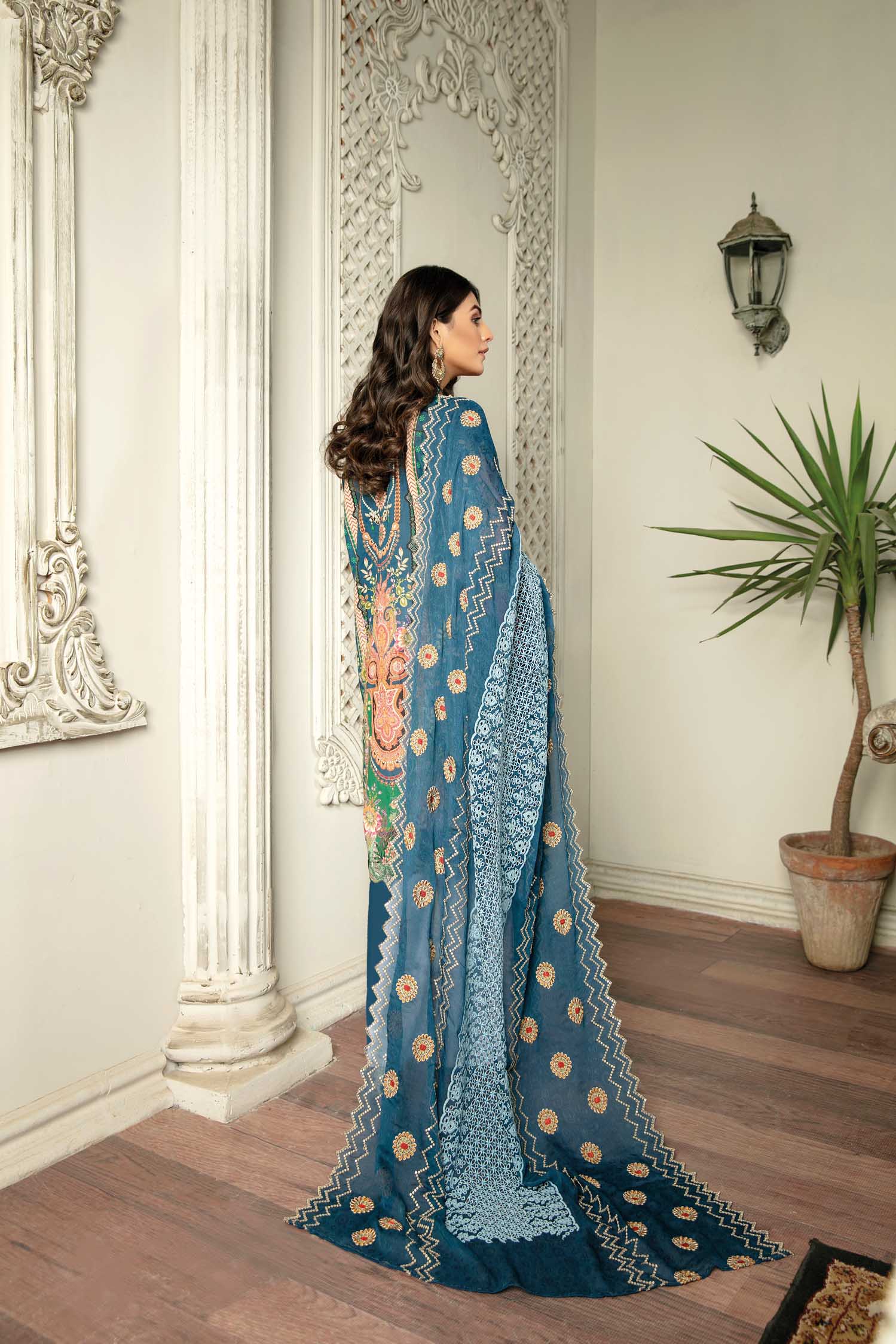 Belim - Digital Printed & Embroidered Lawn 3PC - Image 4