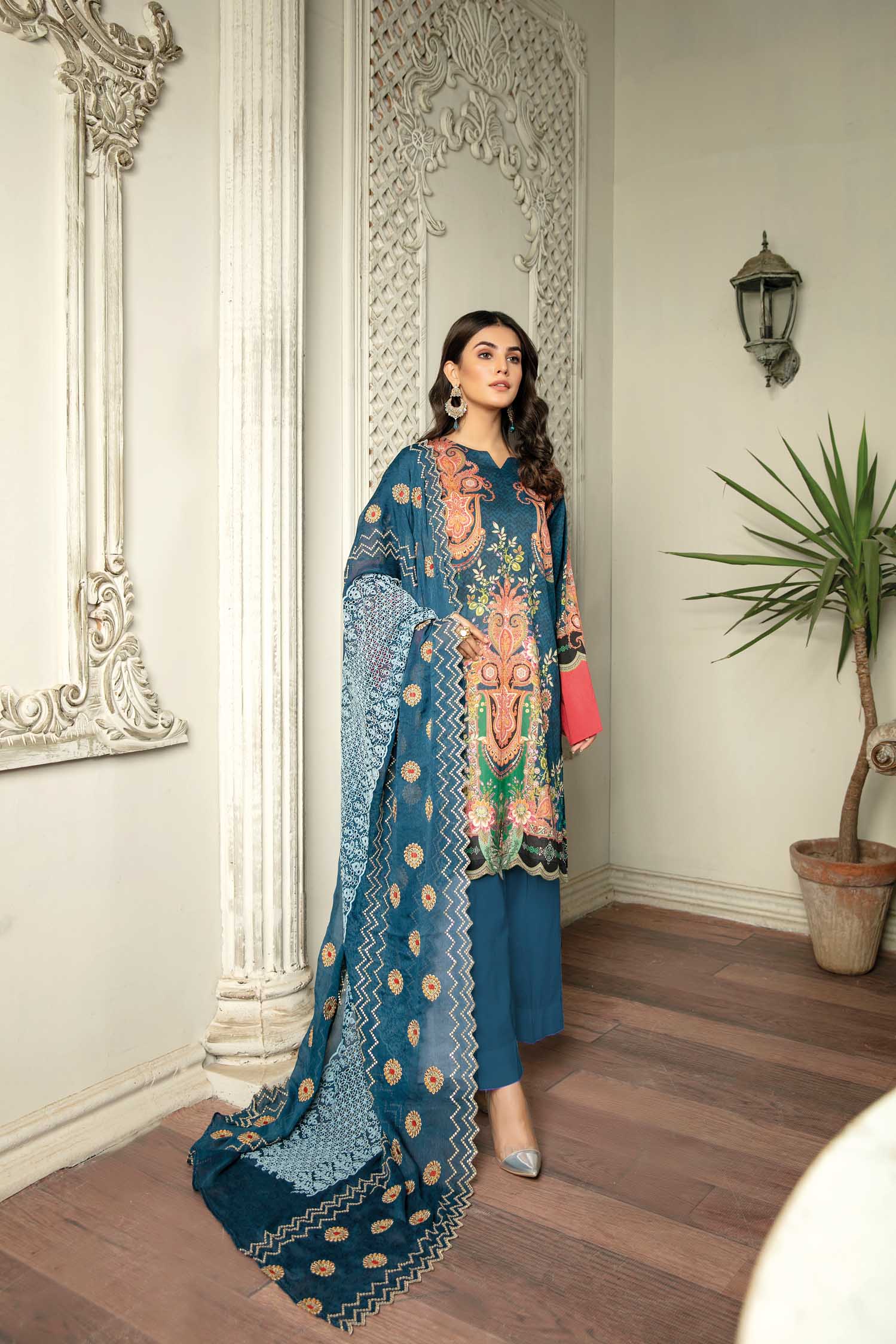 Belim - Digital Printed & Embroidered Lawn 3PC - Image 5