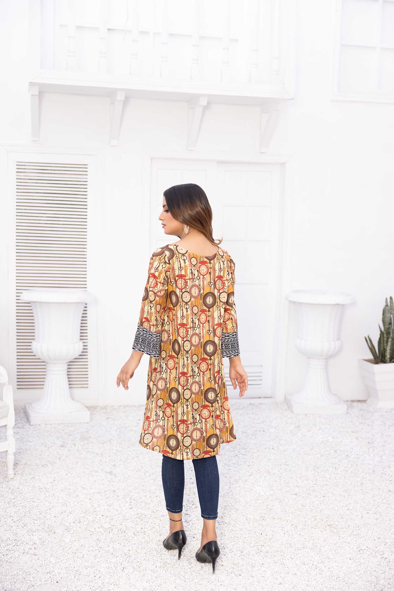 Belin - Digital Printed Stitched Lawn Kurti - Image 3