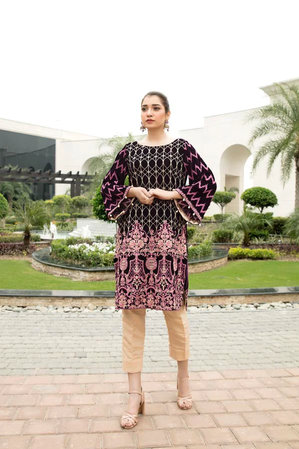 Belinay - Embroidered Velvet Un-Stitched (2 Piece)