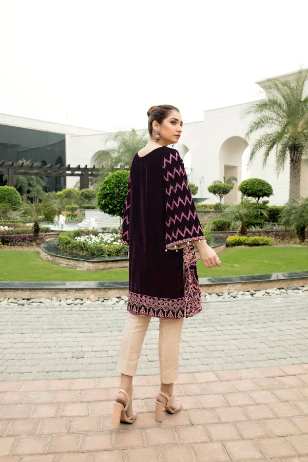 Belinay - Embroidered Velvet Un-Stitched (2 Piece) - Image 3