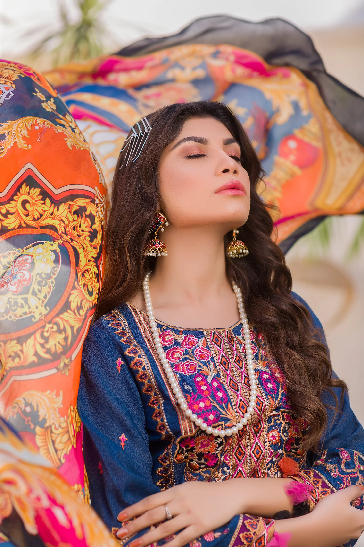Bellis - Embroidered Lawn Karandi - Image 2