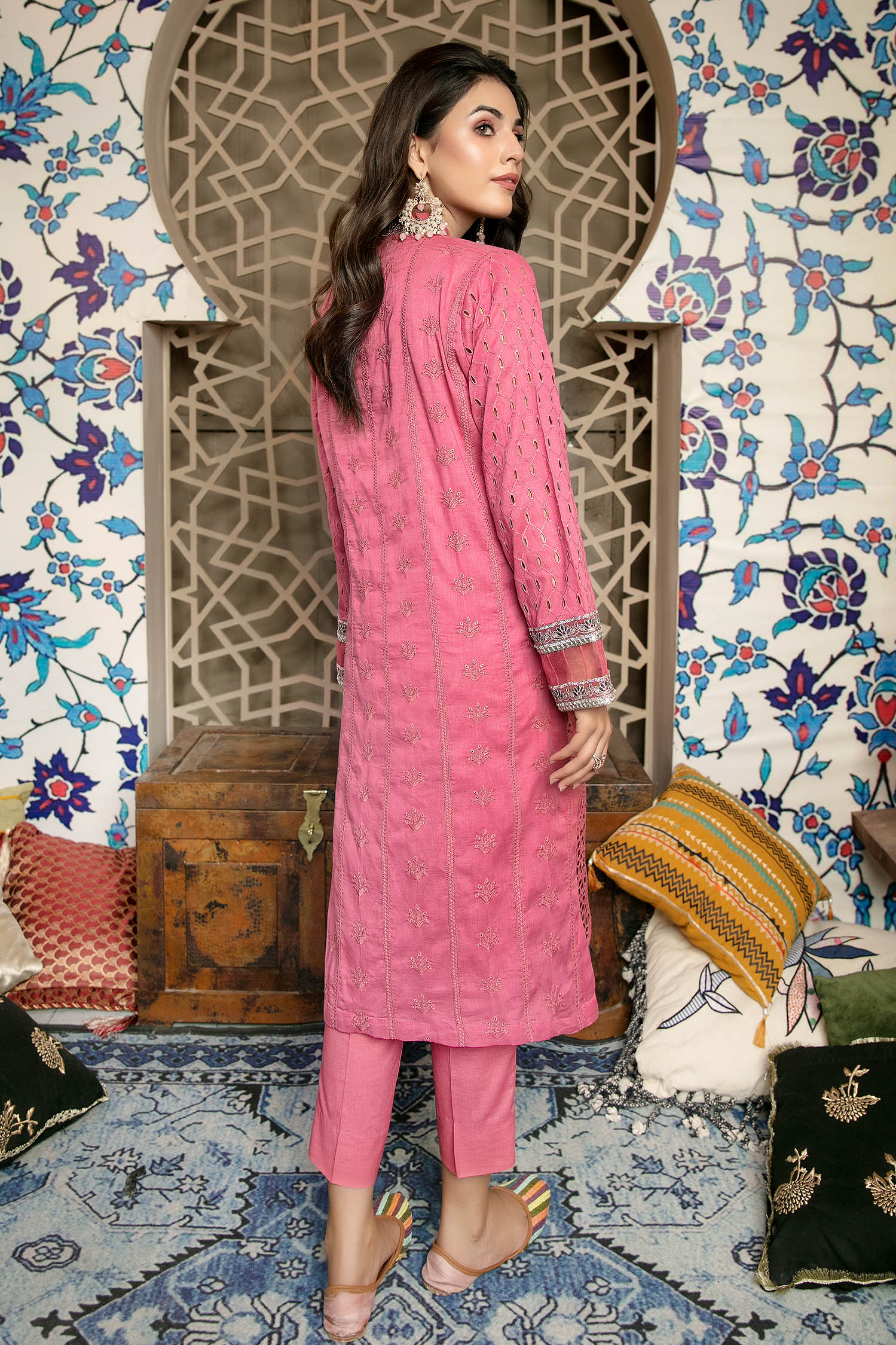 Benevolence - Schiffli Embroidered Lawn Stitch Kurti - Image 2