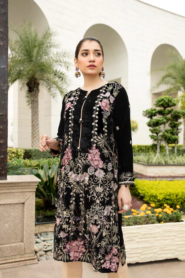 Betul - Embroidered Velvet Un-Stitched (2 Piece) - Image 2