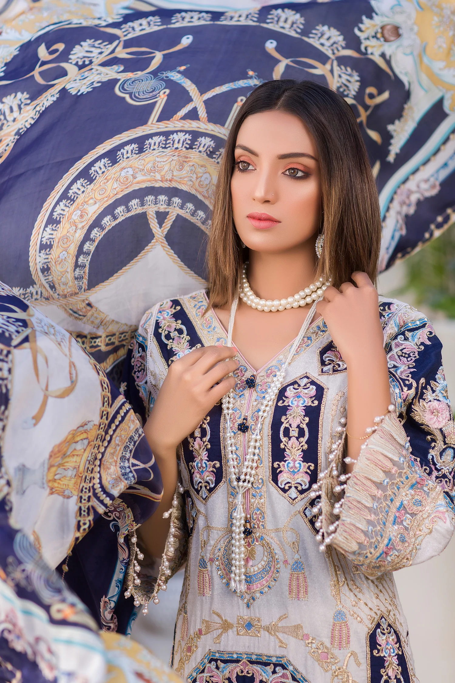 Biannual - Digital Embroidered Lawn Karandi - Image 2