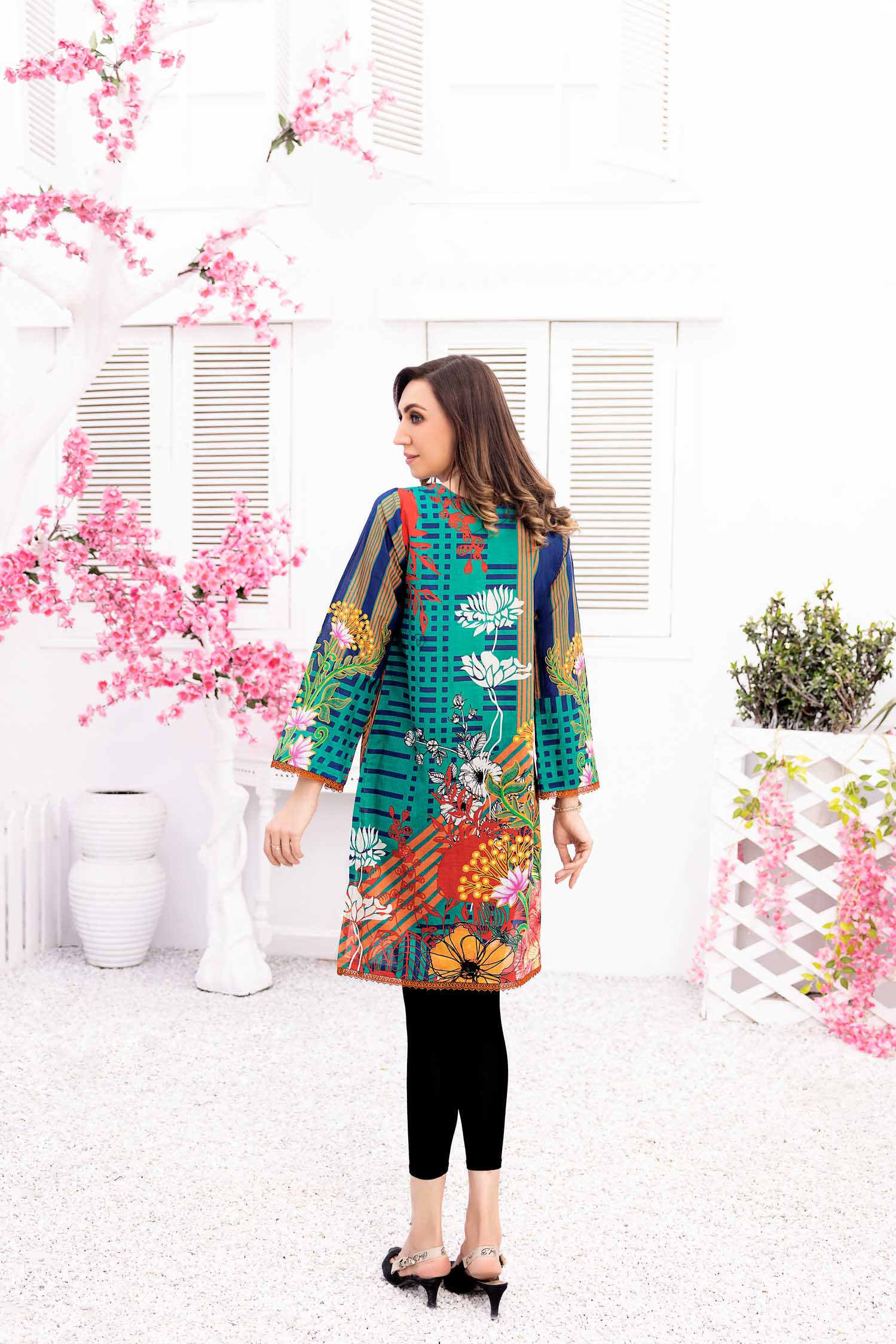 Birn - Digital Printed Stitched Lawn Kurti - Image 2