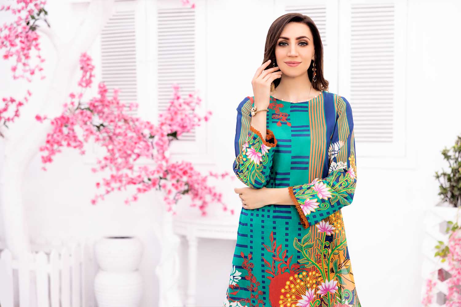 Birn - Digital Printed Stitched Lawn Kurti - Image 3